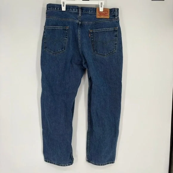Levis 550 Relaxed Fit Jeans 36x28 Blue Denim Mens - Picture 3 of 8